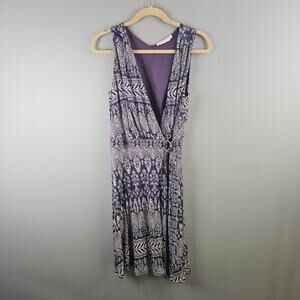 Tory Burch Womens Party Wrap Floral Sleeveless Silk Dress Size S